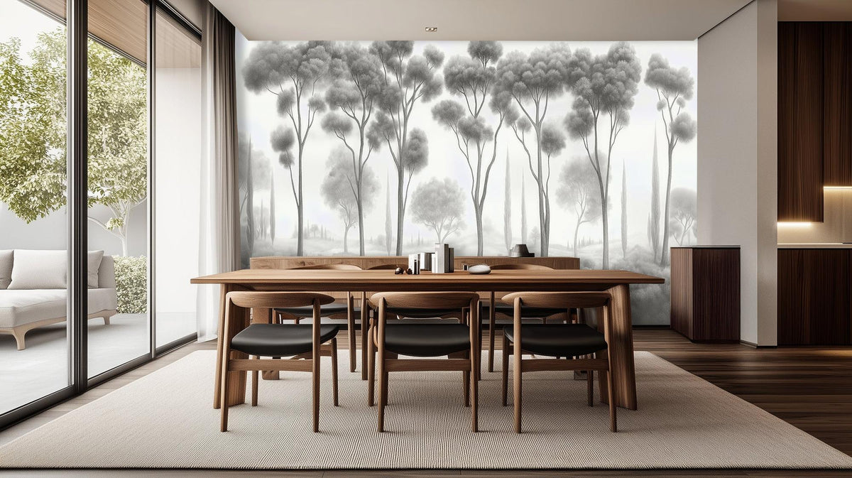 Modern Gray wallpaper for Dining Room