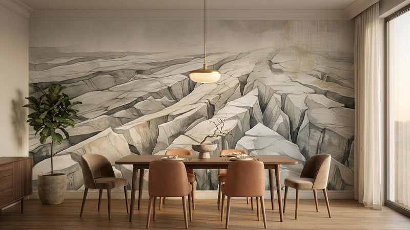 Modern Gray wallpaper for Dining Room