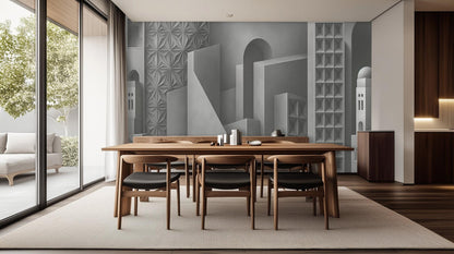 Modern Gray wallpaper for Dining Room