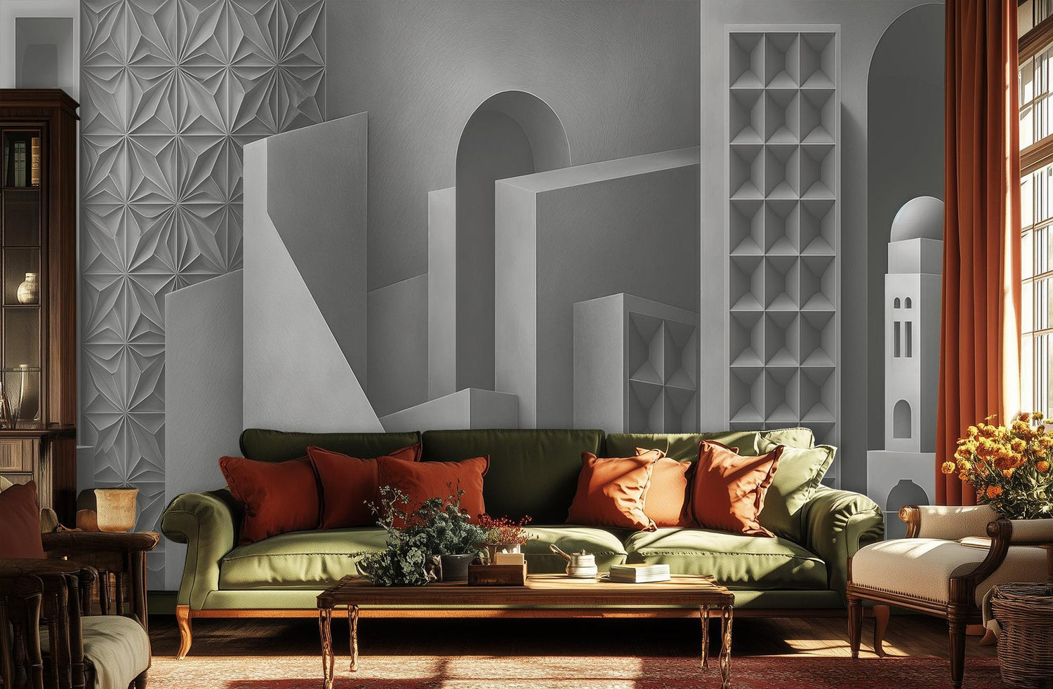 Modern Gray wallpaper for Living Room