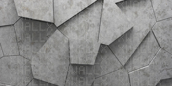 Geometrik Beton Mozaik Duvar Kağıdı - Sample