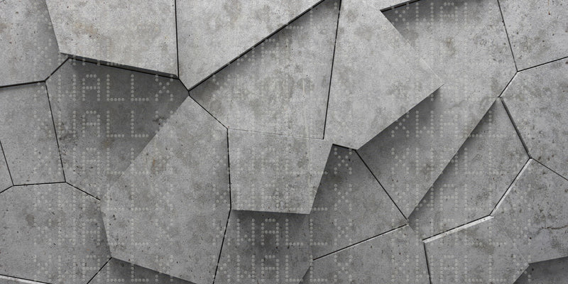 Geometric Concrete Mosaic Wallpaper