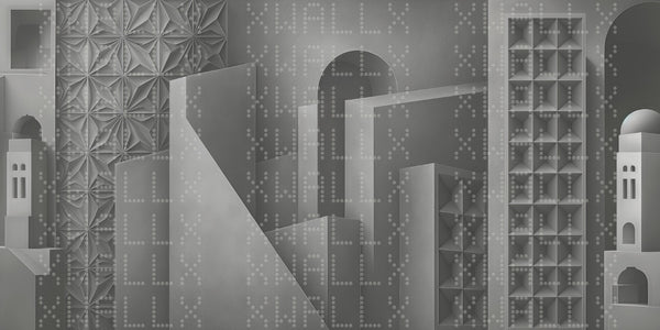 Geometrik Rölyef Yapı Duvar Kağıdı - Sample