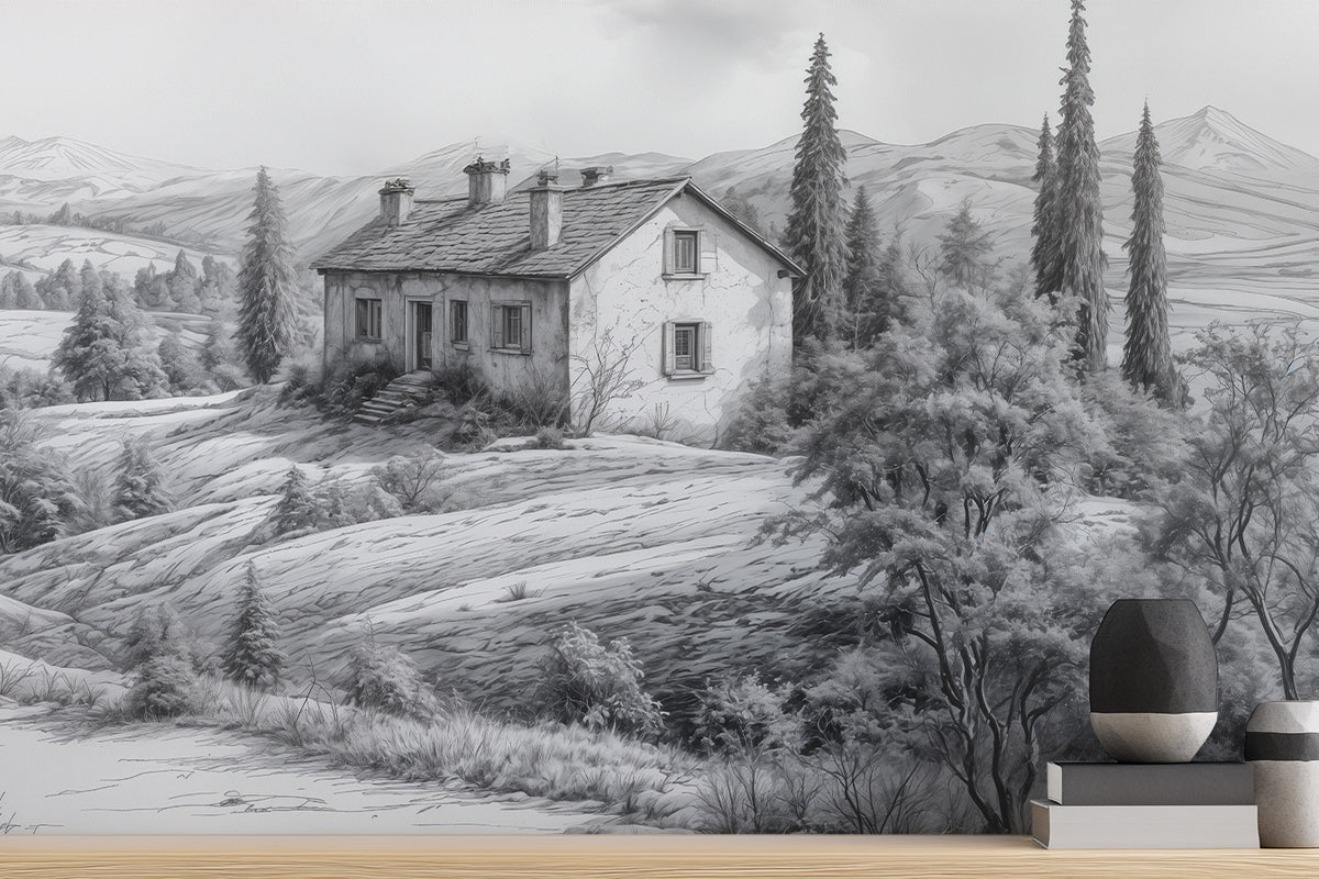 Rustic Gray wallpaper for Living Room