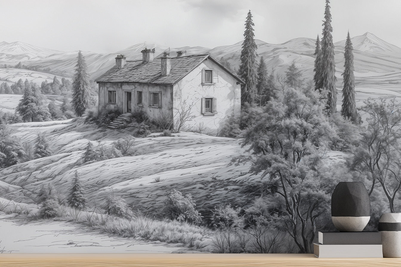 Rustic Gray wallpaper for Living Room