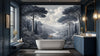 Monochrome Wilderness Scene Wallpaper