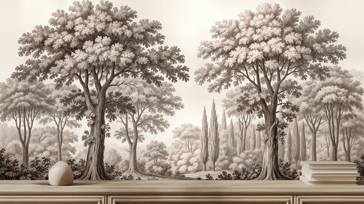 Traditional Gray wallpaper for Bedroom