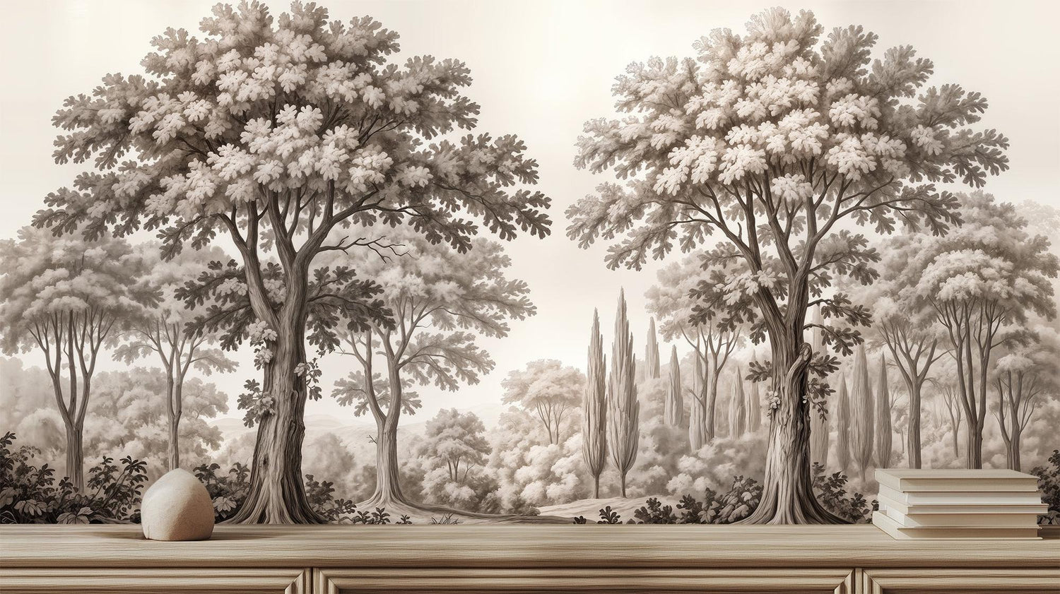 Traditional Gray wallpaper for Bedroom