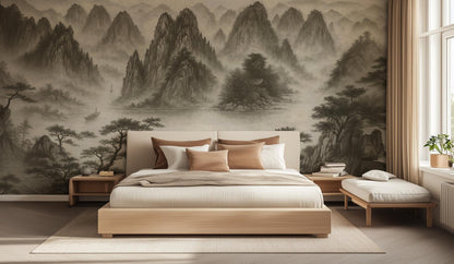 Traditional Gray wallpaper for Bedroom