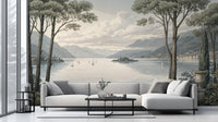 Traditional Gray wallpaper for Living Room