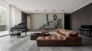 Traditional Gray wallpaper for Living Room