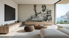 Traditional Gray wallpaper for Living Room