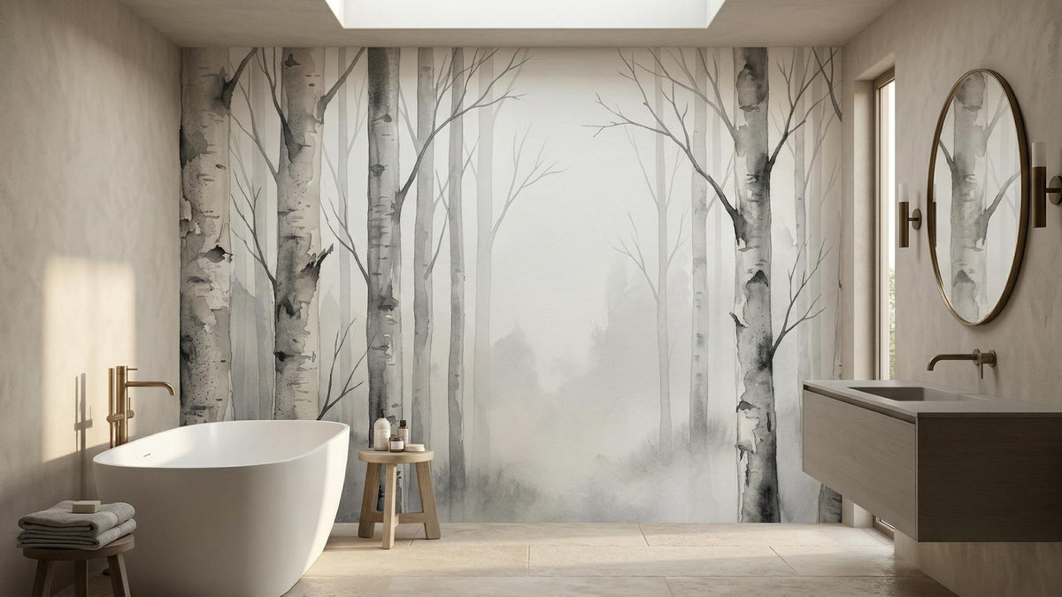 Watercolor Gray wallpaper for Bathroom