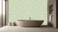 Abstract Green wallpaper for Bathroom