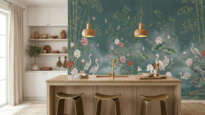 Botanical Green wallpaper for Kitchen