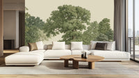 Botanical Green wallpaper for Living Room