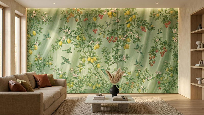 Botanical Green wallpaper for Living Room