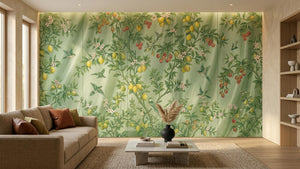 Botanical Green wallpaper for Living Room