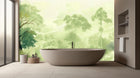 Banyo için Çağdaş Yeşil duvar kağıdı