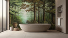 Contemporary Green wallpaper for Bathroom