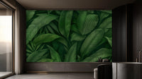 Contemporary Green wallpaper for Bathroom