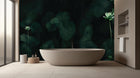 Contemporary Green wallpaper for Bathroom