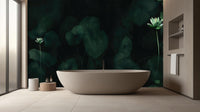 Contemporary Green wallpaper for Bathroom