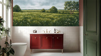 Contemporary Green wallpaper for Bathroom