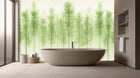 Banyo için Çağdaş Yeşil duvar kağıdı