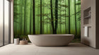 Banyo için Çağdaş Yeşil duvar kağıdı