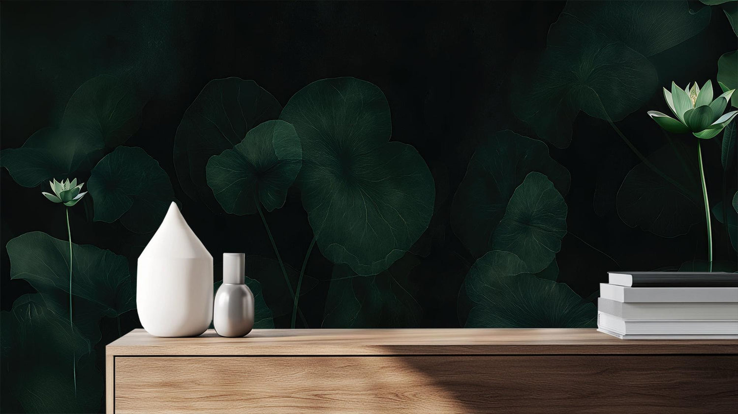 Contemporary Green wallpaper for Bedroom