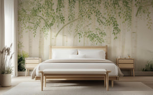 Contemporary Green wallpaper for Bedroom