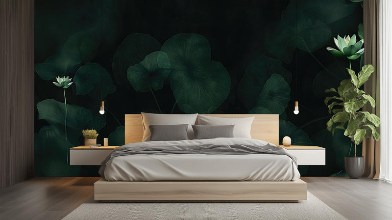 Contemporary Green wallpaper for Bedroom