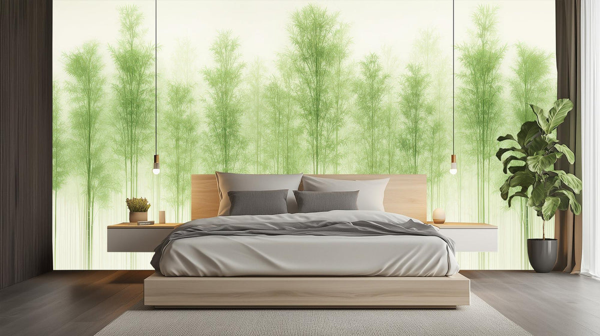 Contemporary Green wallpaper for Bedroom