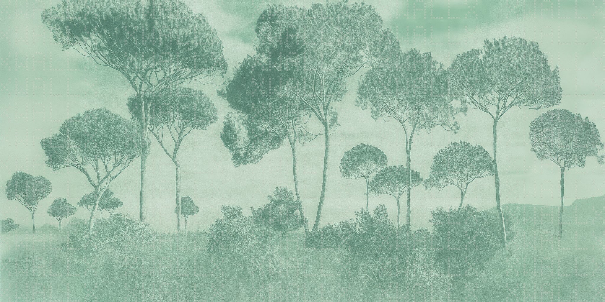 Lush Tree Silhouette Wallpaper