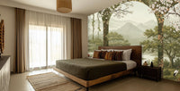 Contemporary Green wallpaper for Bedroom