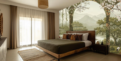 Contemporary Green wallpaper for Bedroom