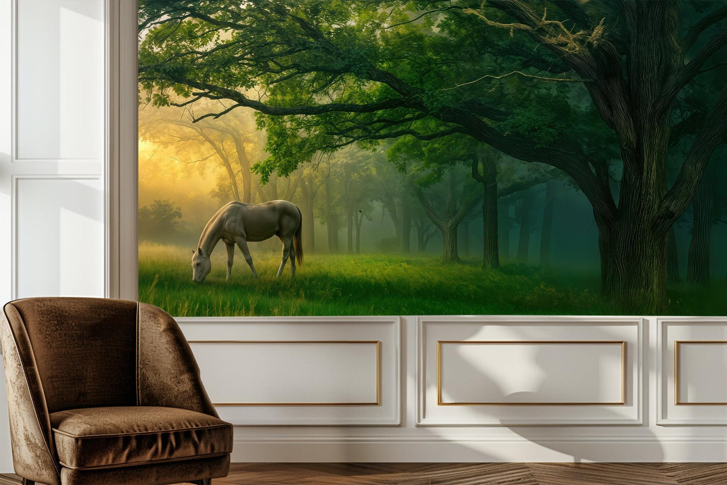 Contemporary Green wallpaper for Bedroom