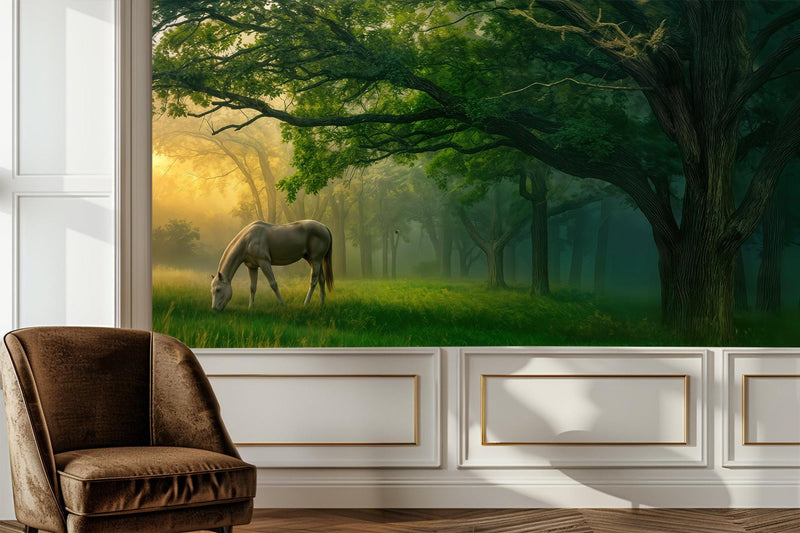 Contemporary Green wallpaper for Bedroom