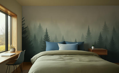 Contemporary Green wallpaper for Bedroom