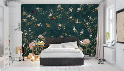Contemporary Green wallpaper for Bedroom