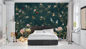 Contemporary Green wallpaper for Bedroom