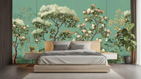 Contemporary Green wallpaper for Bedroom