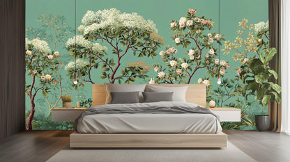 Contemporary Green wallpaper for Bedroom