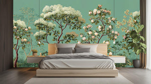 Contemporary Green wallpaper for Bedroom