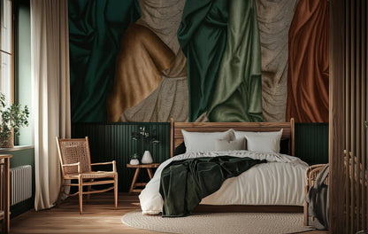 Contemporary Green wallpaper for Bedroom