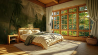 Contemporary Green wallpaper for Bedroom