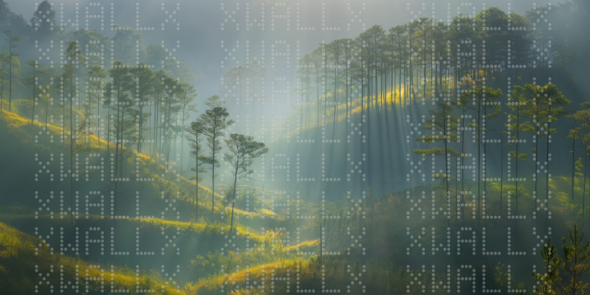 Misty Forest Glade Wallpaper