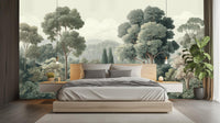 Contemporary Green wallpaper for Bedroom