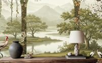 Contemporary Green wallpaper for Bedroom